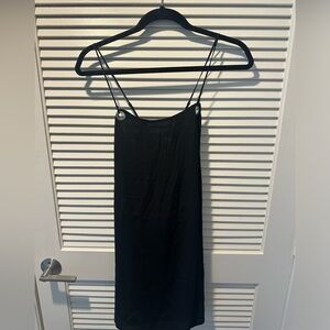 Black dress with unique straps/metal detailing